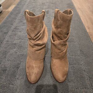 Marc fisher Tan foldover boots size 6